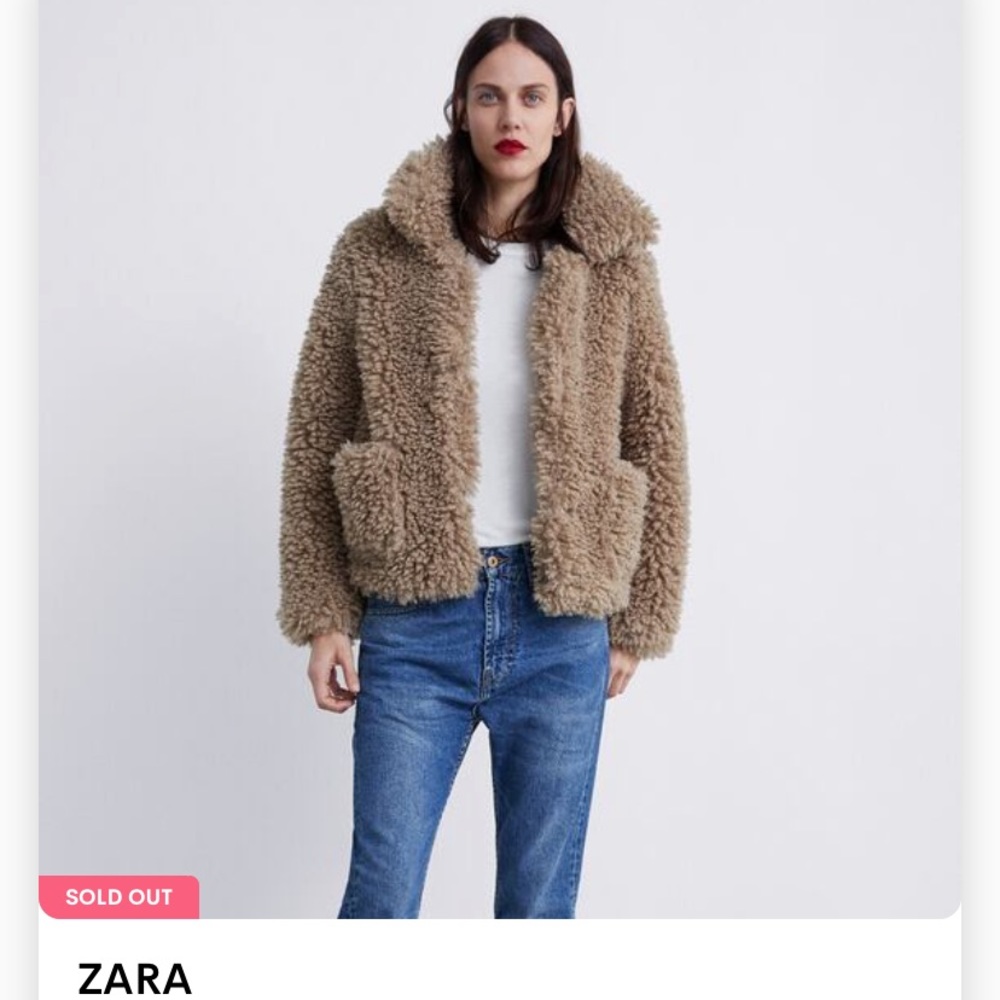 Zara faux fur coat